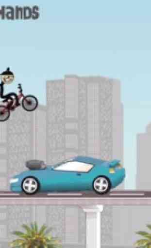 Stickman BMX Free - hill-top bike racing game-s 4