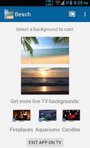 Beaches on TV via Chromecast 3