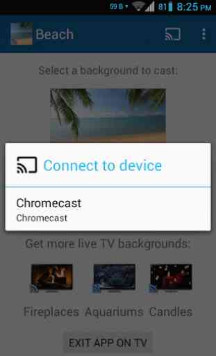 Beaches on TV via Chromecast 4