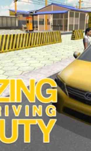 simulador de conductor de taxi - amarillo cabina de conducción y el aparcamiento juego de simulación 1