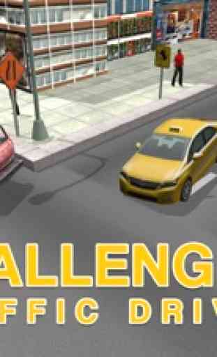 simulador de conductor de taxi - amarillo cabina de conducción y el aparcamiento juego de simulación 2