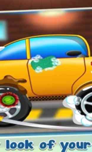 Taxi de lavado de coches simulador 2D - limpio y fijar automóvil en su garaje 1