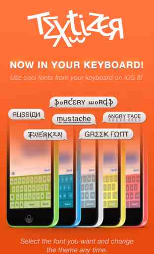 Textizer Font Keyboards Free - Fancy Keyboard themes with Fonts for iOS 8 1