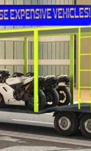 simulador de moto 3d conductor del camión de transporte de carga 3