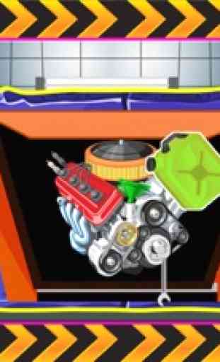 Taller de reparación de camiones - loco juego de garaje mecánico para los niños 2