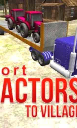 Tractor del camión transportador - conducir vehículos de mega granja de camiones y transporte 3