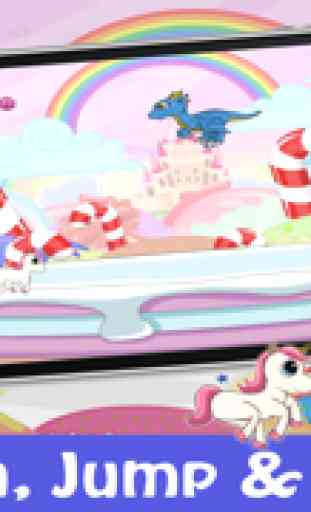 Unicornio de caramelo Rainbow Runner - Fun juego terrestre para niñas gratis 1