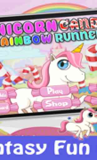 Unicornio de caramelo Rainbow Runner - Fun juego terrestre para niñas gratis 3