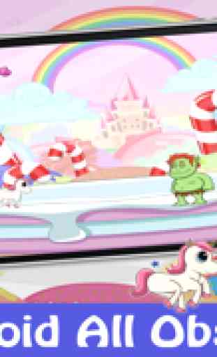 Unicornio de caramelo Rainbow Runner - Fun juego terrestre para niñas gratis 4