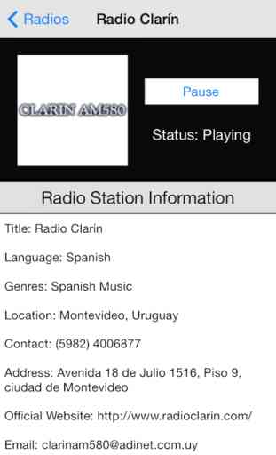 Uruguay Radio Live Player (Montevideo / Spanish / español) 2