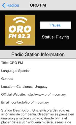 Uruguay Radio Live Player (Montevideo / Spanish / español) 3