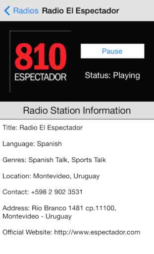 Uruguay Radio Live Player (Montevideo / Spanish / español) 4