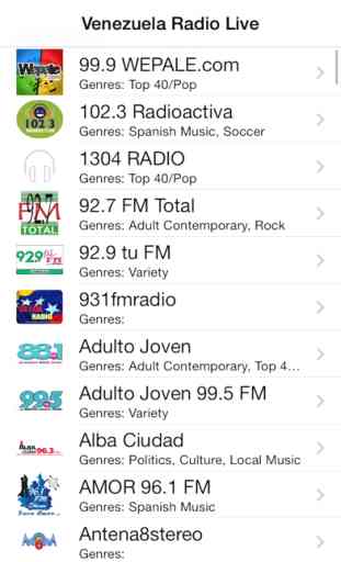 Venezuela Radio Live Player (Caracas / Spanish / español) 1