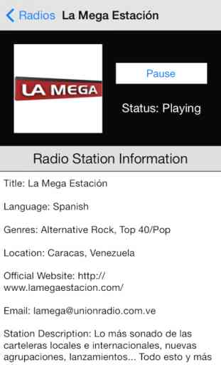 Venezuela Radio Live Player (Caracas / Spanish / español) 3
