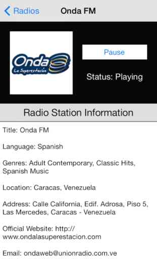 Venezuela Radio Live Player (Caracas / Spanish / español) 4