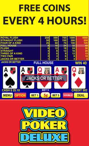 Video Poker Deluxe Casino 3