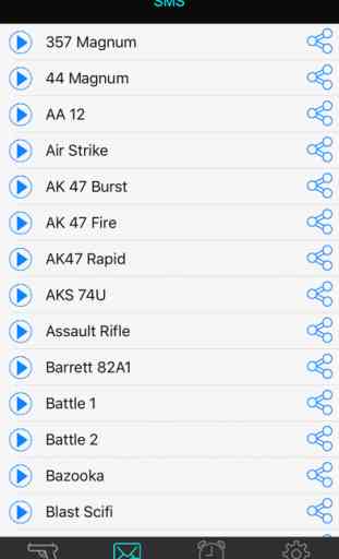 Arma y Pistola Sonar Efectos Botón Gratis - Compartir Explosión Sonidos vía SMS & Avisador Alerta Más 2