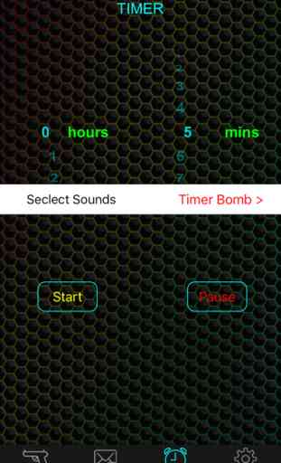 Arma y Pistola Sonar Efectos Botón Gratis - Compartir Explosión Sonidos vía SMS & Avisador Alerta Más 3