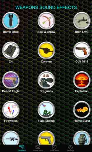 Arma y Pistola Sonar Efectos Botón Gratis - Compartir Explosión Sonidos vía SMS & Avisador Alerta Más 4