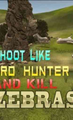 Cazador cebra simulador salvajes - cazan animales en este juego de simulación de la selva 3