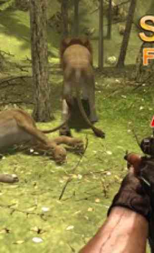 Salvaje cazador de leones - persecución animales enojados y disparar en este juego de disparos simulador 4