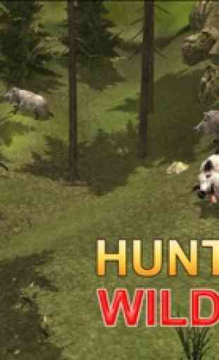 Salvaje simulador de caza de jabalí - disparar animales de tiro juego de simulación 1
