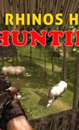 Salvaje simulador de caza de rinocerontes - cazar animales en esta jungla de tiro juego de simulación 2