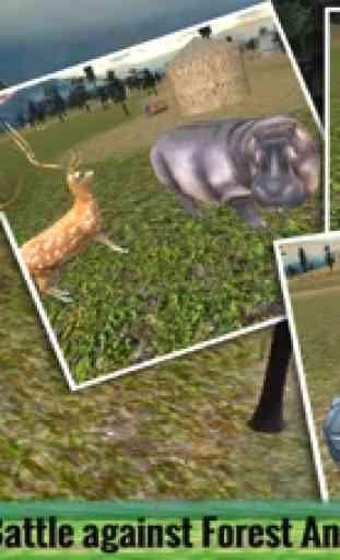 Venganza Ciervos salvajes simulador 3D - controlar el ciervo loco y aplastar a los animales 3