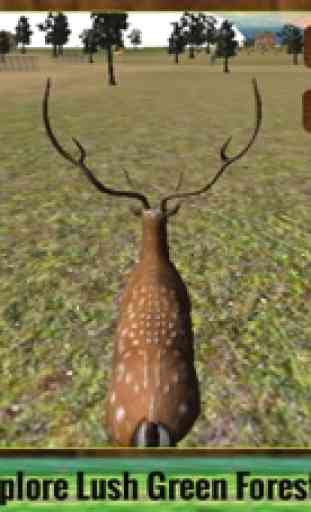 Venganza Ciervos salvajes simulador 3D - controlar el ciervo loco y aplastar a los animales 4