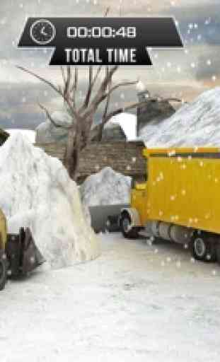 nieve invierno euro conductor del camión volcado en 3D 2