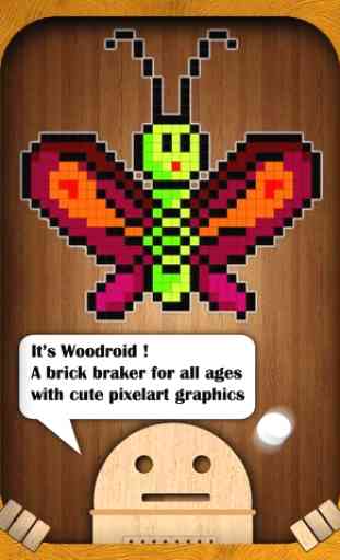 Woodroid HD+: Pixelart brick breaker 1