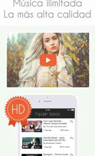 Wouptube - Reproductor de vídeo música gratis para Youtube HD 1