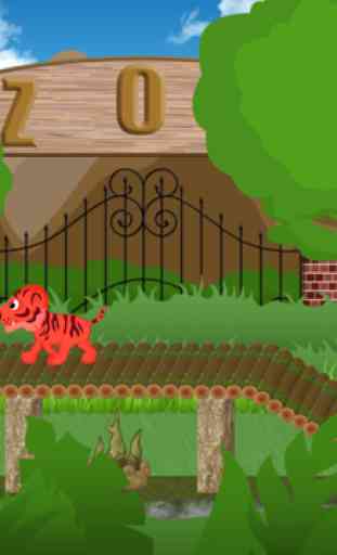 Zoo Safari Tiger Crossing Mini Juego - La Historia de los Animales Cute Friends 4