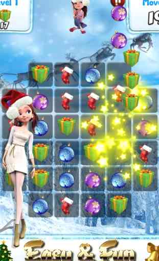 Santa Games and Puzzles - Swipe yummy candy to make it collect jewels and holiday elf list for kids easy apps and top free Christmas music songs countdown! 1