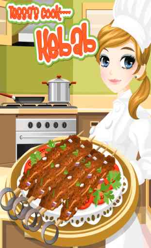 Tessa’s Kebab  - aprender a hacer Kebab  en este juego de cocina para niños 1