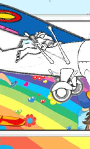 avión juegos de colorear para Niños - Grátis 1
