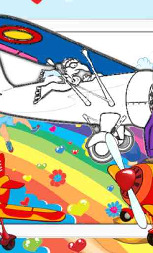 avión juegos de colorear para Niños - Grátis 4