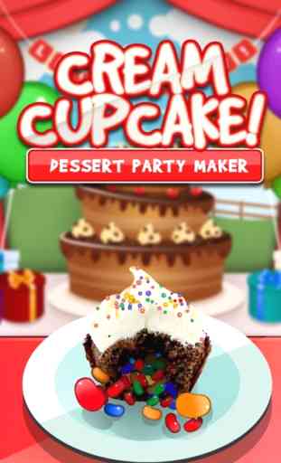 Awesome Cream Cupcake Dessert Party Maker 1