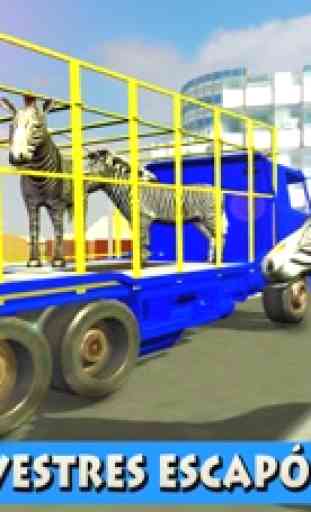 Camión City Zoo Transporte 2016: Gran Camión Transportador Animal conducir y estacionar Simulador 3