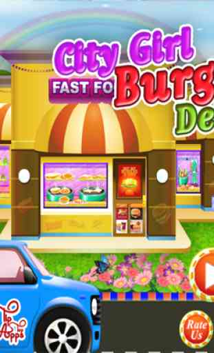 Ciudad chica Burger entrega & Maker - fiebre de comida rapida juegos de cocina para las niñas y los niños 4