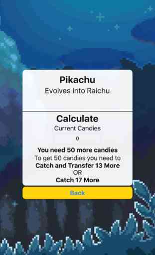 Calculadora Evolución Candy para Pokémon GO 1