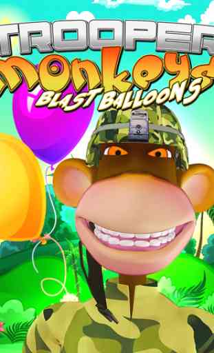 Crazy Trooper Monkeys Blast Balloons 3