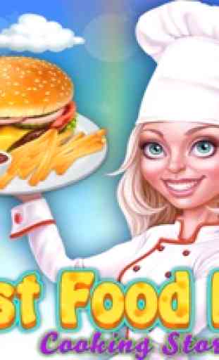 Comida Rápida Fiebre Chef Cocina Historia - Fabricante y Tienda de Restaurante Juegos de Chicas 1
