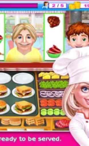 Comida Rápida Fiebre Chef Cocina Historia - Fabricante y Tienda de Restaurante Juegos de Chicas 4