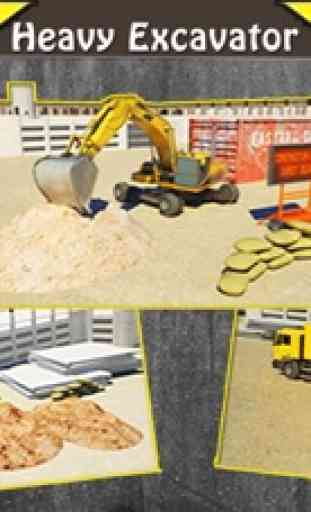 excavadora simulador 3d - conducir la grúa de construcción pesada un juego de simulación de estacionamiento reales 3