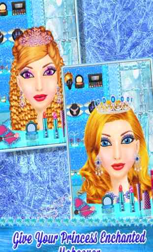 Moda hielo Reina estilos peluquería-cabina de salón Reina de belleza maquillaje mágico pelo para las niñas y los niños 3