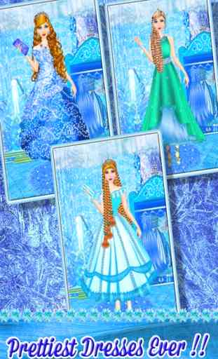 Moda hielo Reina estilos peluquería-cabina de salón Reina de belleza maquillaje mágico pelo para las niñas y los niños 4