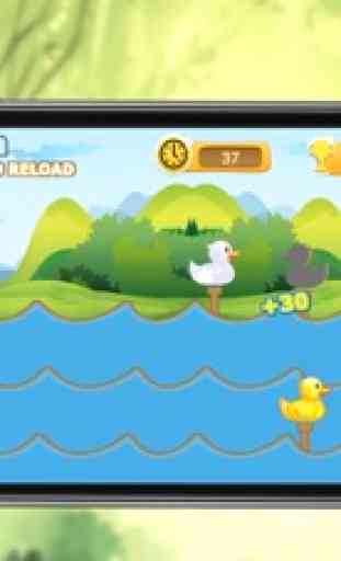 Pato disparo campeonato - disparar a las aves que se mueven de gallina y el agua en la diversión del juego de disparos en 2D 2