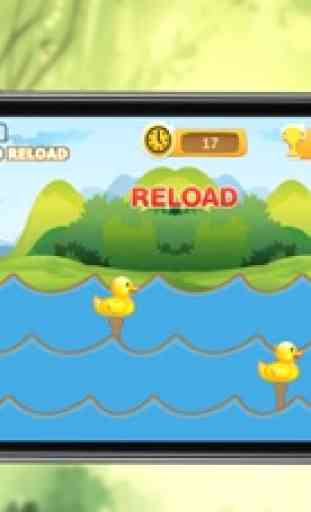 Pato disparo campeonato - disparar a las aves que se mueven de gallina y el agua en la diversión del juego de disparos en 2D 3