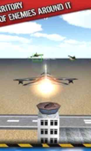 Simulador de Aviones de combate y conquista aérea F16 en auge - Guerra de dominación total y global - Comando para defensa del campamento territorio base y torre de control 4